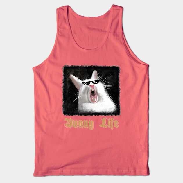 Thug Life Bunny Tank Top by SteelWoolBunny